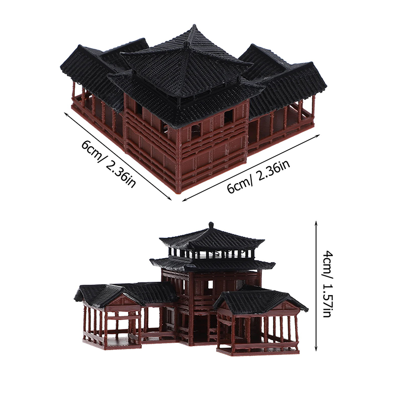 Japanese Garden Bonsai - Model Bangunan Kuno Miniatur Dekorasi Paviliun