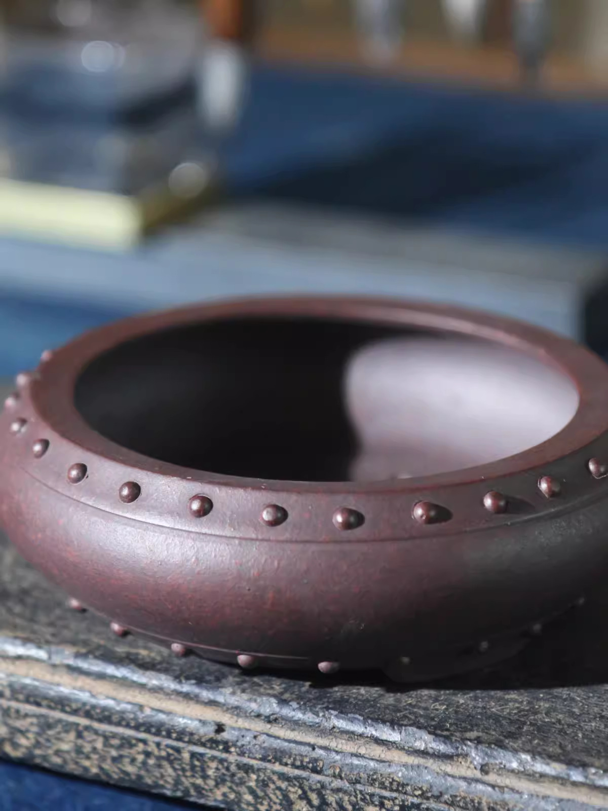 Japanese Garden Bonsai - Pot Bonsai lingkaran keramik, terbuat dari