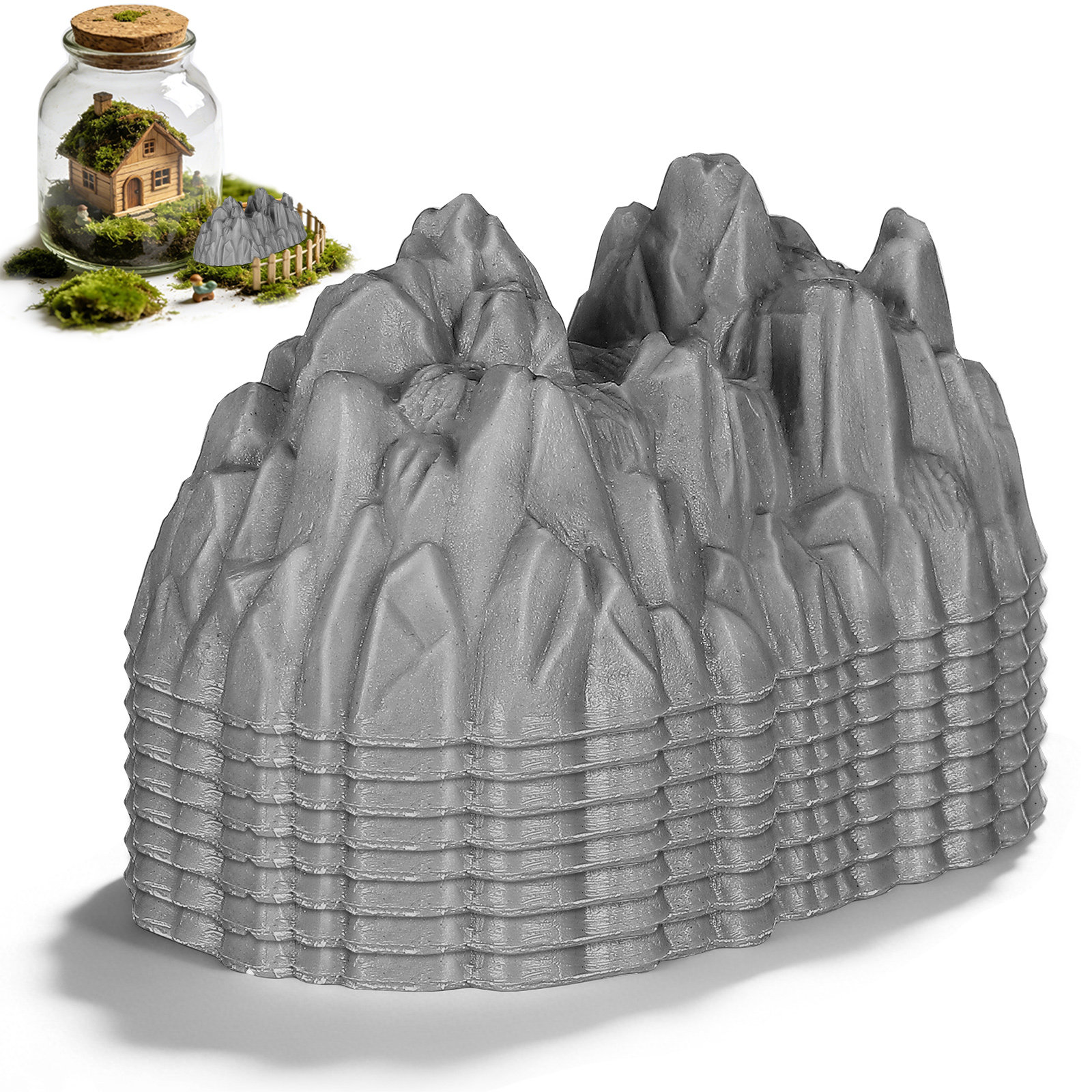 Bonsai Garden Home - 20 Buah Batu Plastik Mini untuk