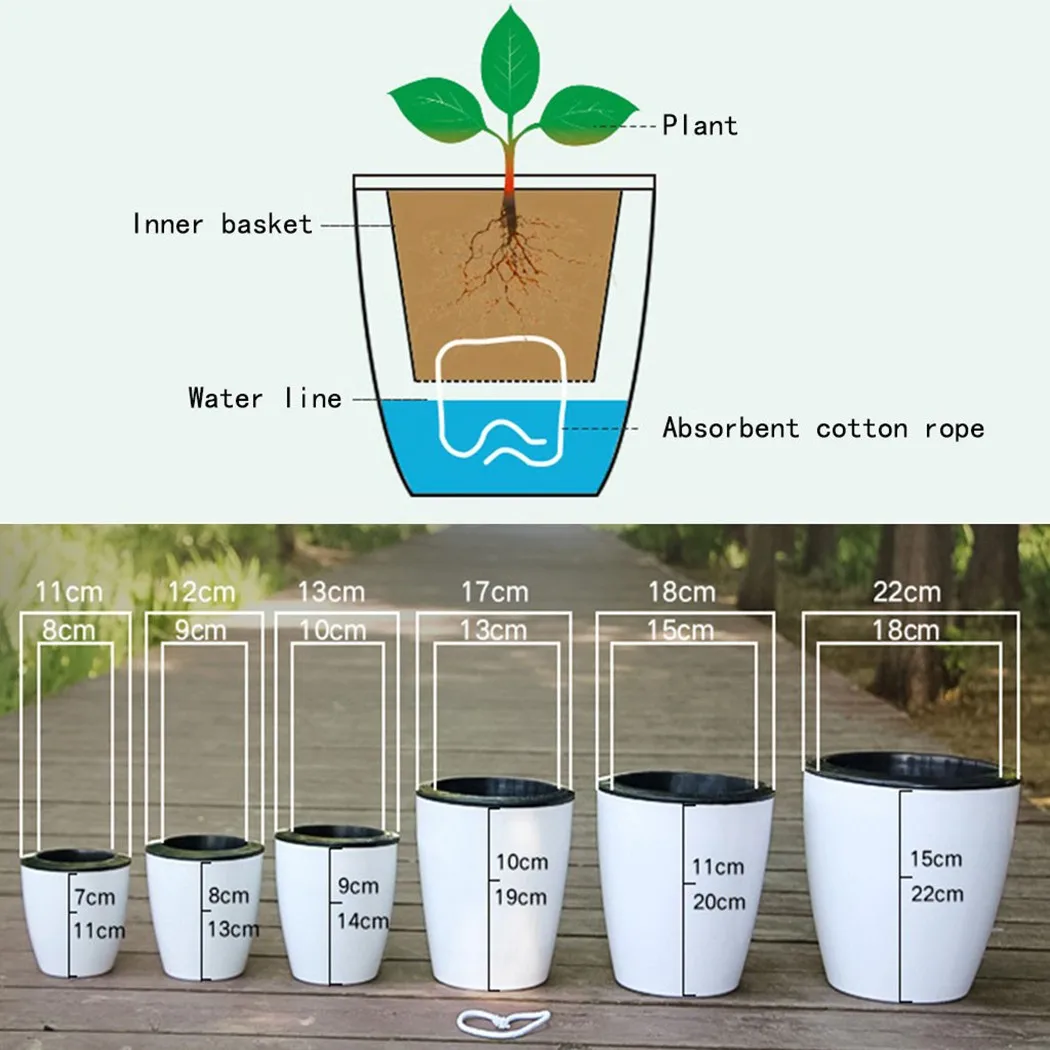 Malas Pot Bunga Diri Penyirama - Bonsai Garden Nursery ulasan dan harga