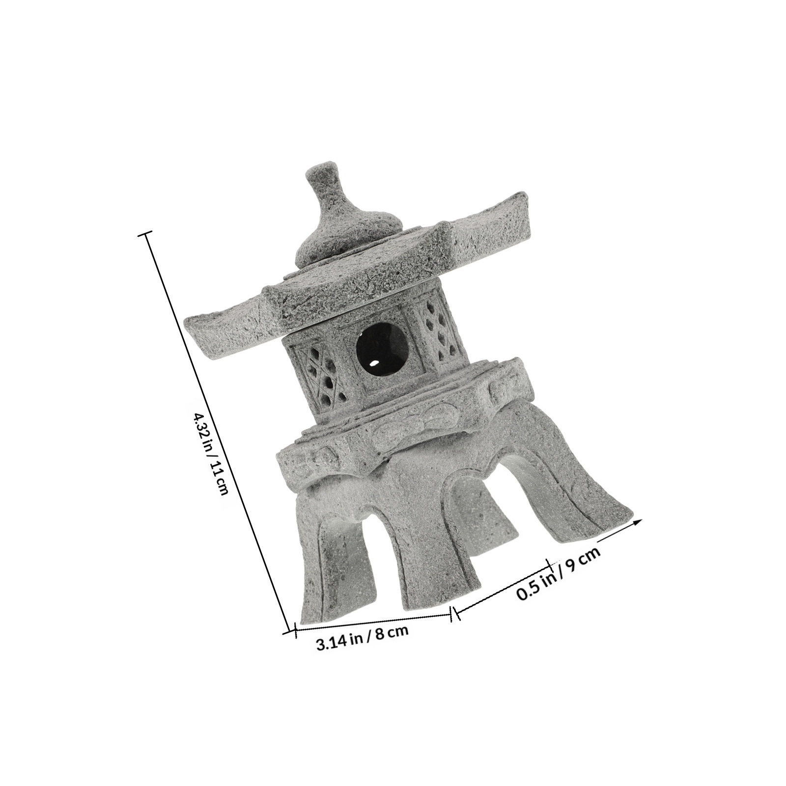 1Set Patung Taman Pagoda Mini  - Japanese Garden Bonsai ulasan dan harga