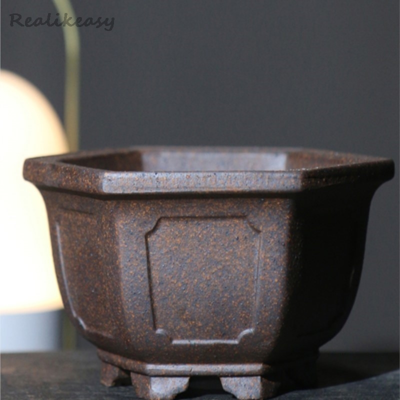 Pot bunga pasir ungu heksagona - Japanese Garden Bonsai ulasan dan harga