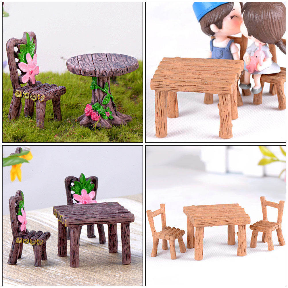 5 Set Meja dan Kursi Miniatur  - Bonsai Garden Home ulasan dan harga